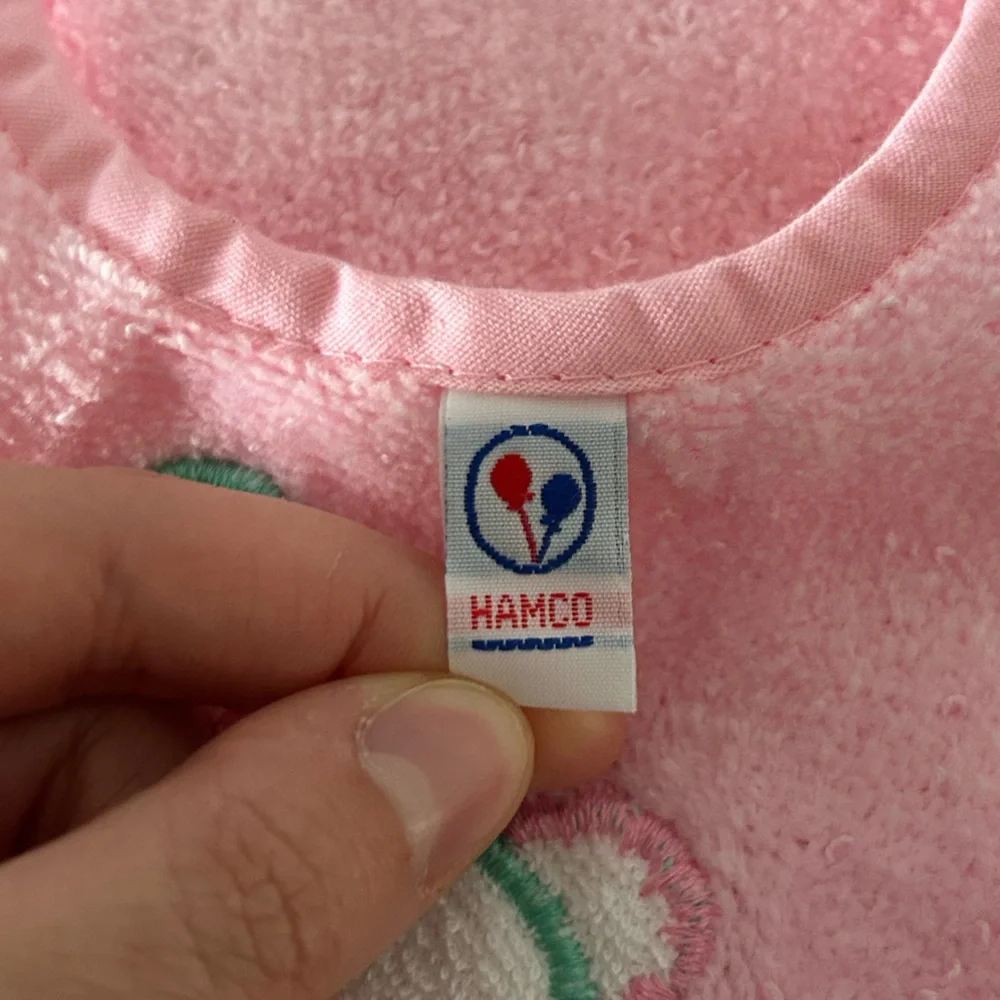 🦋 5/$25 - Hamco Baby Bib and Burp Cloth Set Embroidered Bunny Vintage 90’s